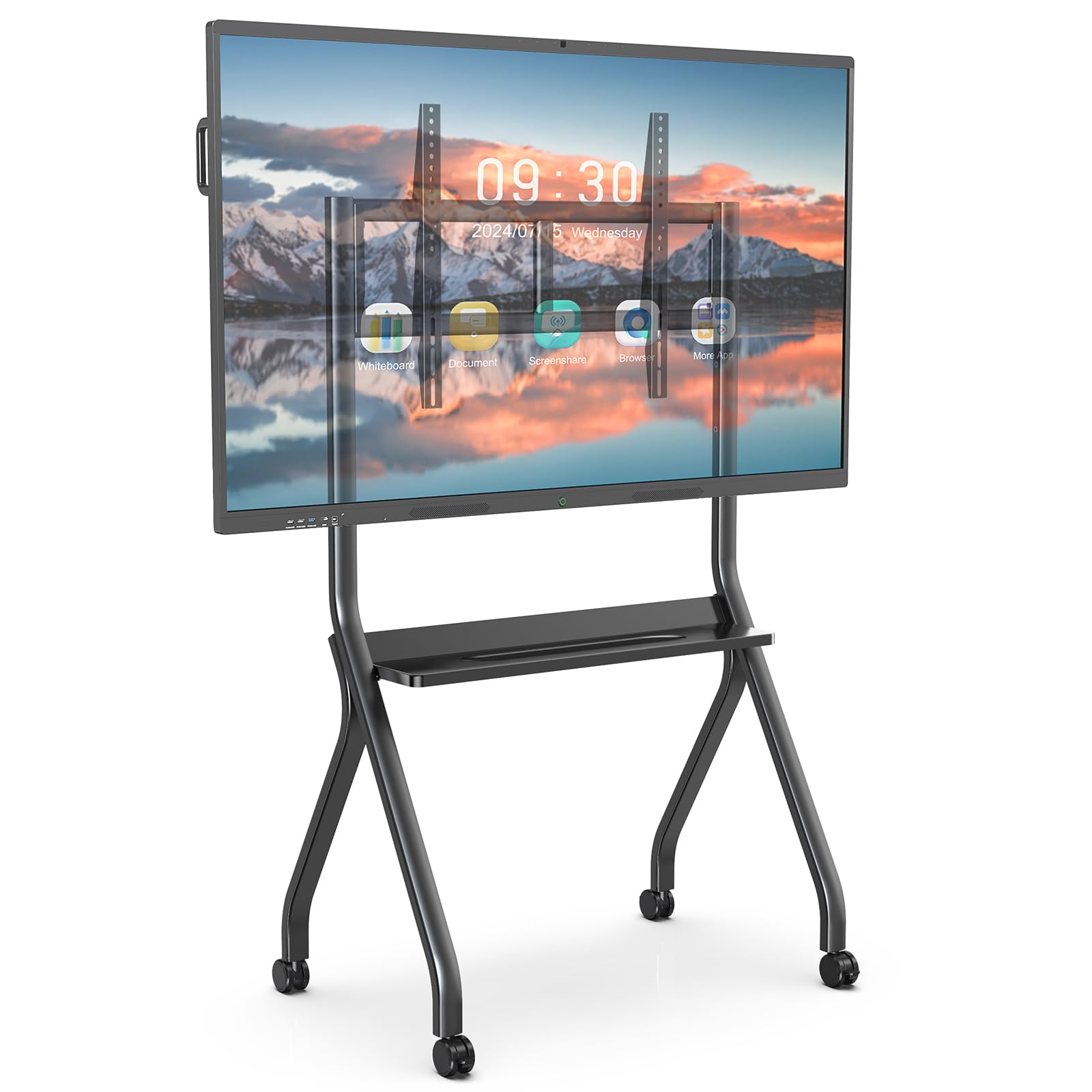 Smart Board Stand per Lavagna Interattiva 55"-65", Quattro Ruote Bloccabili