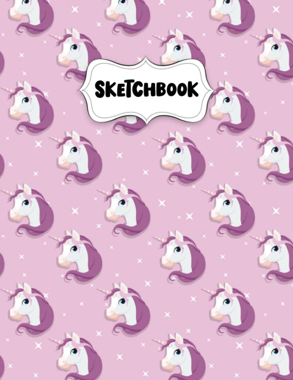 Sketchbook: Pretty Kawaii Unicorn Sketch Book for Drawing: Blank Sketch Pad for Drawing for Kids: Sketchpad for Drawing for Kids, Bleed Proof Art Sketch Book 8.5 x 11