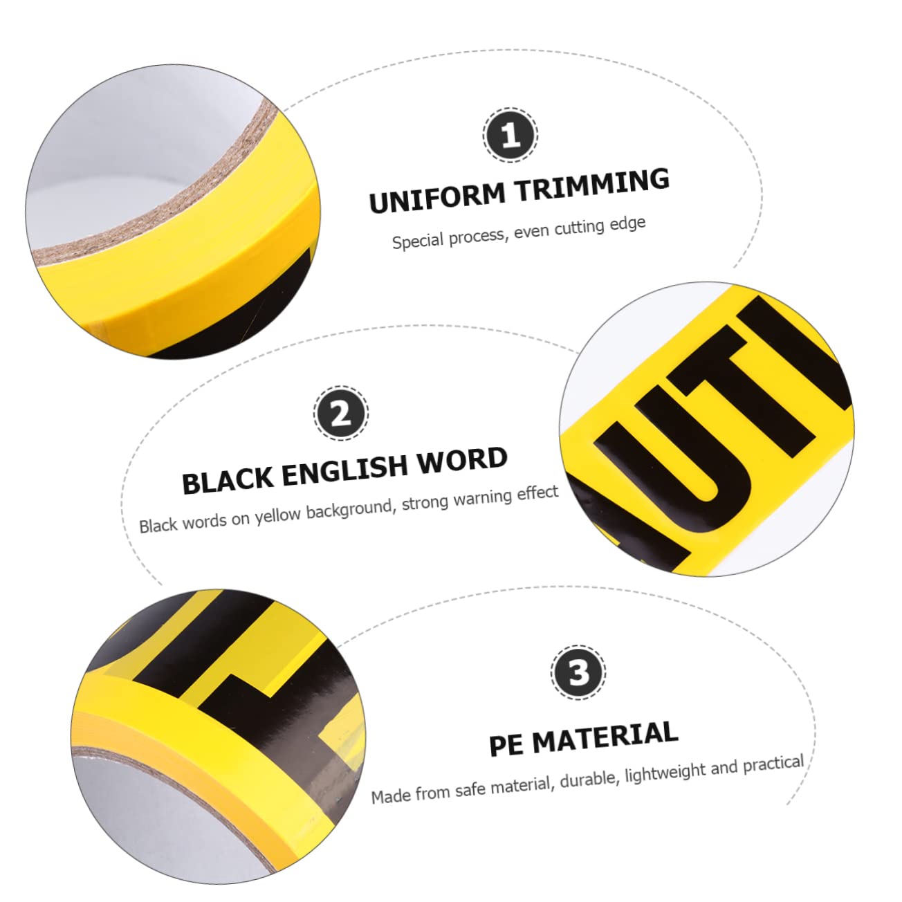 KICHOUSE 1Pc Halloween Caution Tape Warning Tape for Spooky Decorations Crime Scene Cordoning Lightweight for Parties Bars Haunted Houses