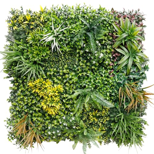 BONERVA | Jardín Vertical Menorca | Planta Artificial para decoración de Pared en Interior y terrazas | Pack 1 Pieza 100 x 100 cm | Diseño estético para Decorar hogar y jardín