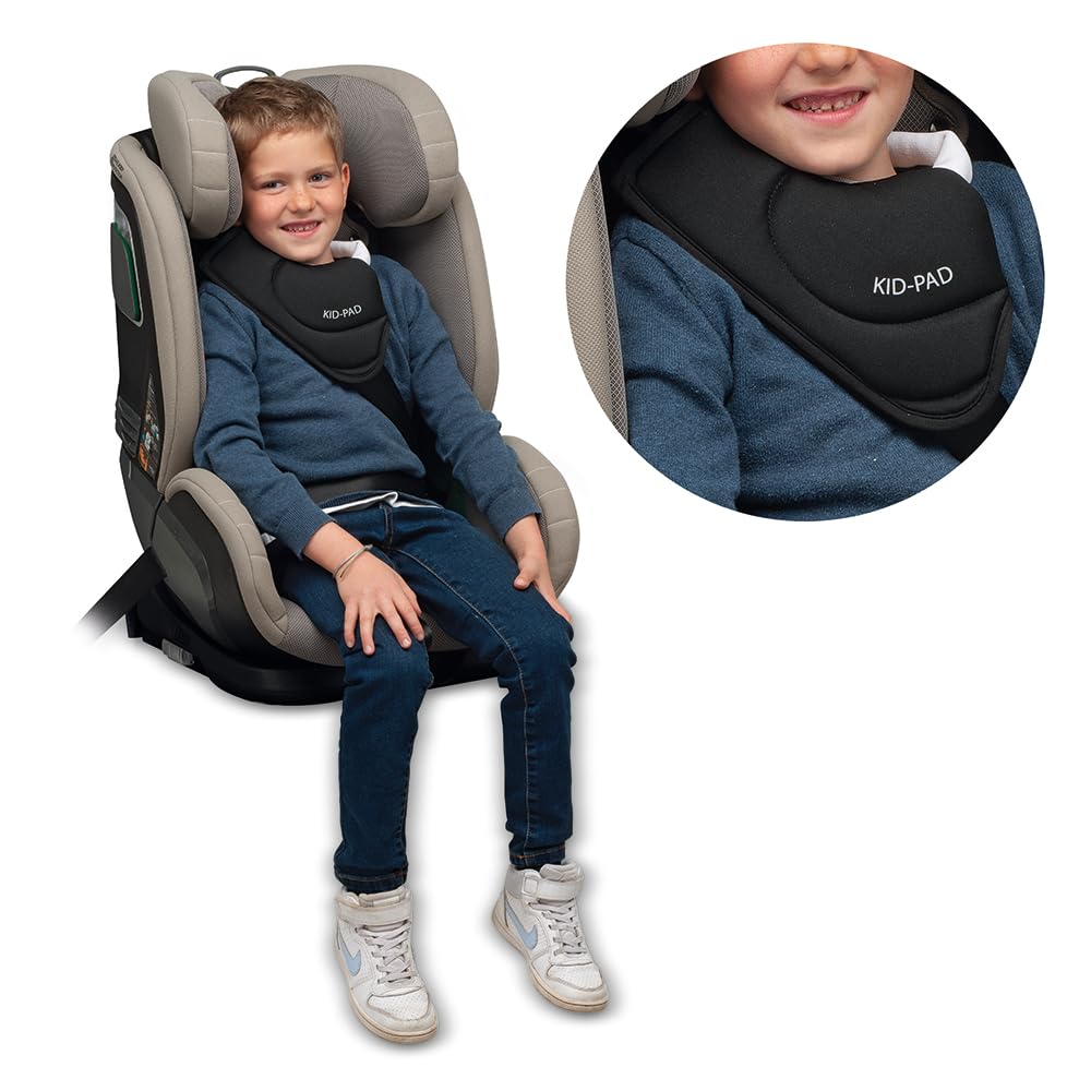 Foppapedretti Fotelik samochodowy dla dzieci w wieku od 76 do 150 cm, 15 miesięcy - 12 lat, zgodny z ECE R129, mocowanie Dualfix (ISOFIX i NIE), Safe Body Protection, Comfort Kid Pad, kolor szary