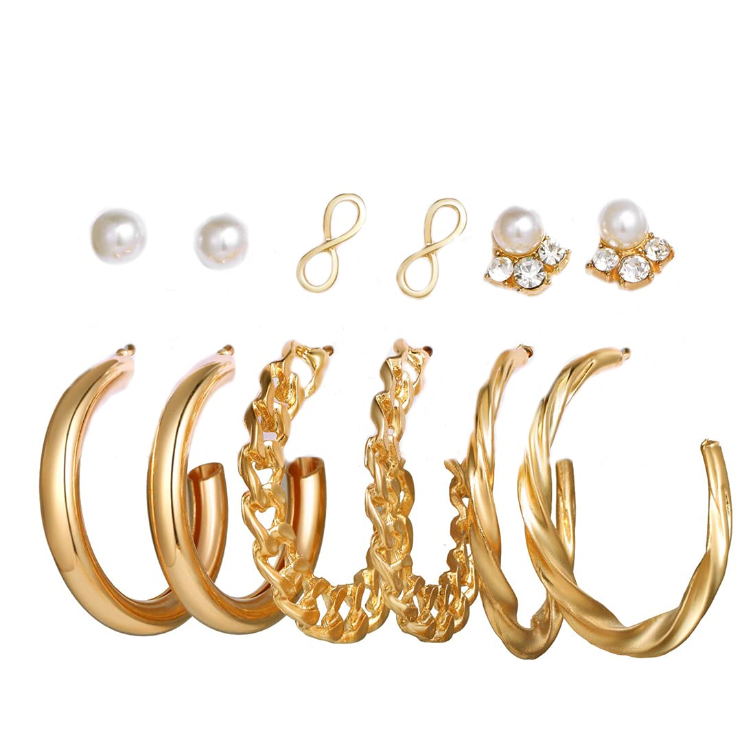 Jewels Galaxy Gold Plated Hoops Earrings Combo For Women/Girls (JG-PC-ERGJ-8653) (B09HKL88L7) Amazon Price History, Amazon Price Tracker
