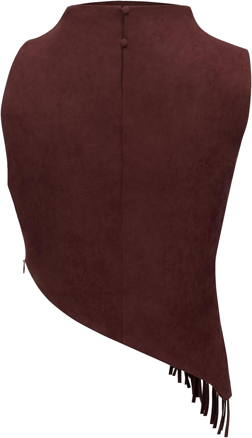 JW PEI Women's Adeline Asymmetric Fringe Sueded Top