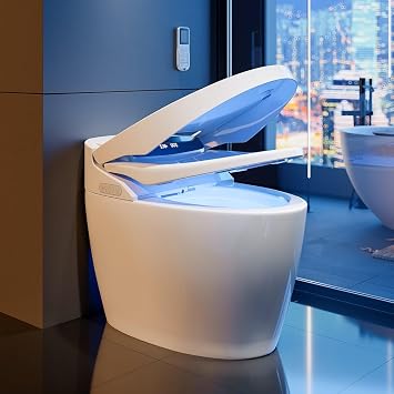 Modern Smart One-Piece 1.28 GPF Floor Mount Elongated Automatic Toilet & Bidet with Seat