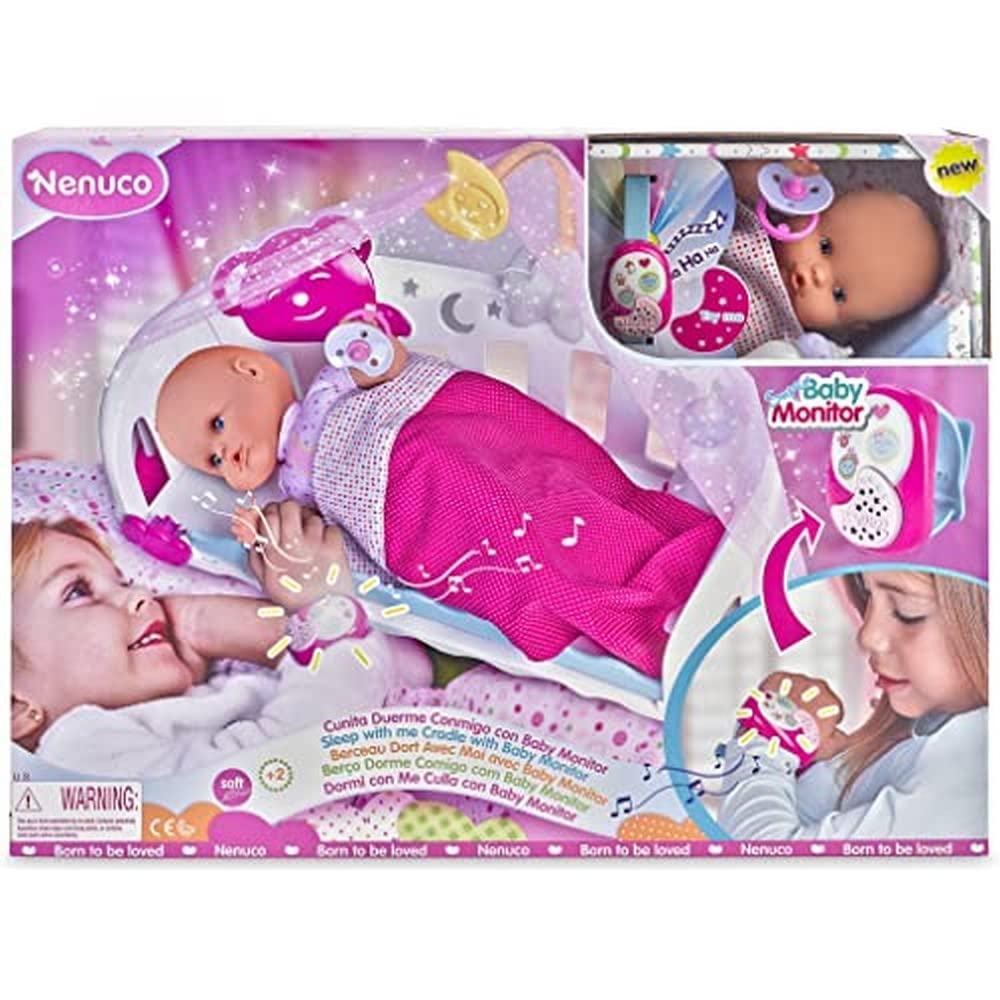 Sleep with Me Doll with Pretend Baby Monitor and Crib