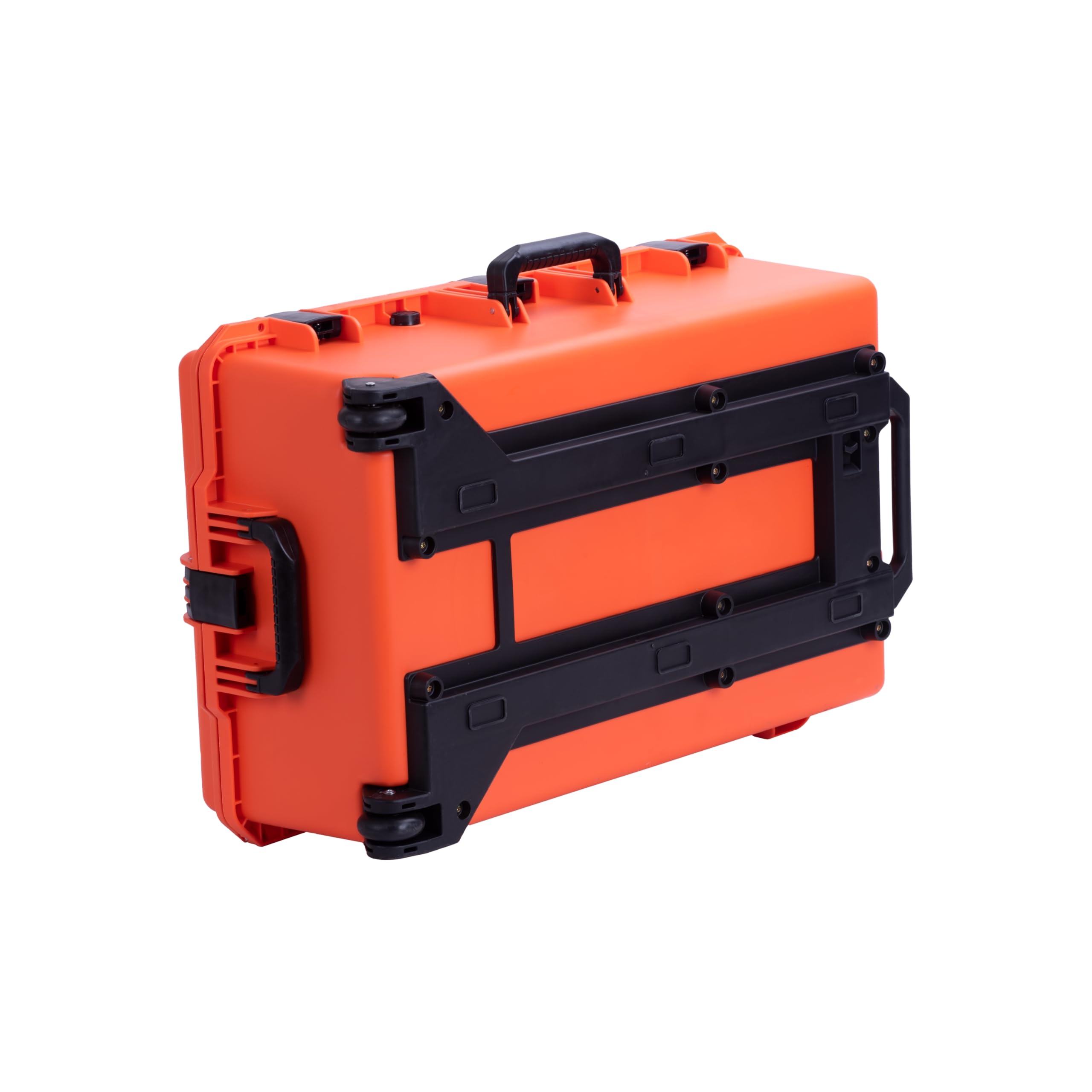 MEIJIA Custodia per fotocamera portatile impermeabile per tutte le stagioni, in schiuma con ruote girevoli e maniglia retrattile, 79,5 x 51,6 x 31,12 cm (arancione)