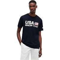 Tommy Hilfiger Uomo T-Shirt Maniche Corte US SailGP Logo in Cotone