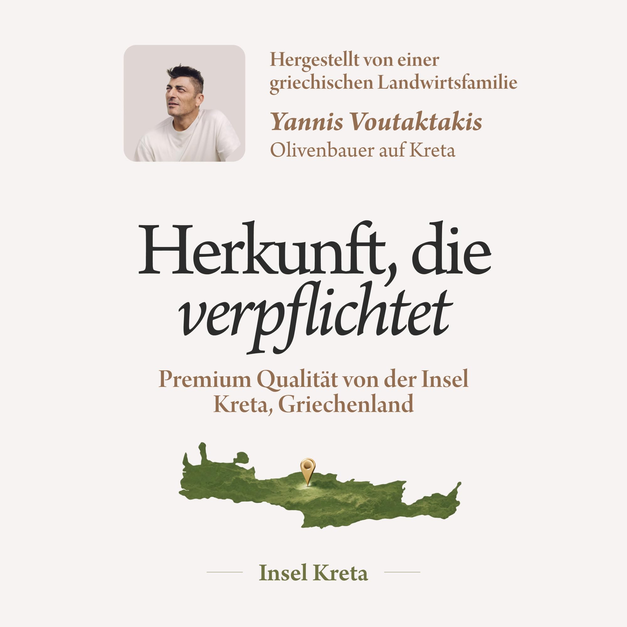 GREEK LEGEND Premium Olivenöl Extra Nativ aus Kreta - Olive Oil Extra Virgin - Griechisches Olivenöl, 100% Kaltgepresst, Ungefiltert, Reich an Polyphenolen, 500 ml Glasflasche