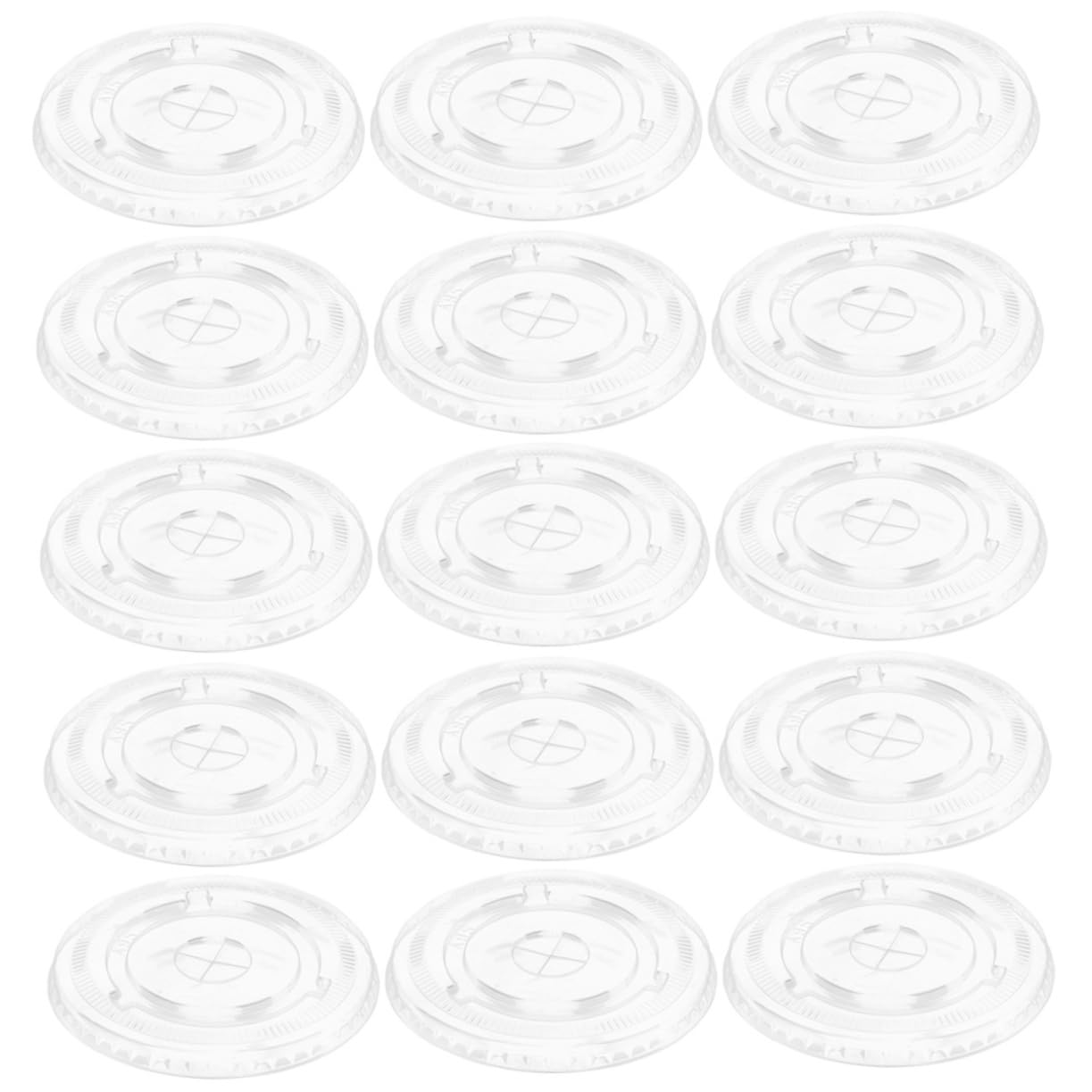 Didiseaon Daily Use Flat Lids 100pcs Beverage Cup Lids Straw Hole for Cold Drinks