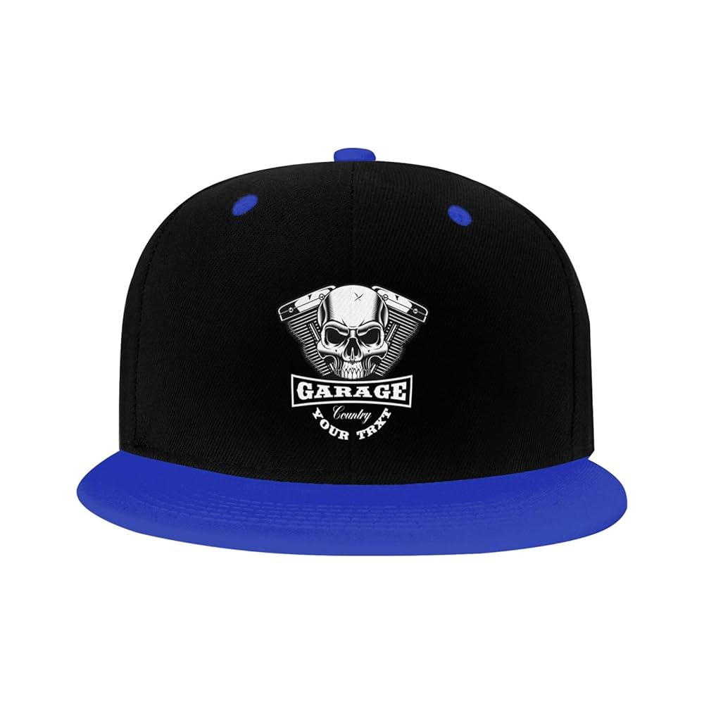 Vintage Motorcycle Logo Snapback Hat Flat Bill Hat Baseball