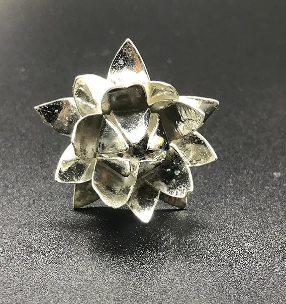 Ofrenda de flor de loto en plata pura 925 para religión de dios hindú Ganesha Arts 11g