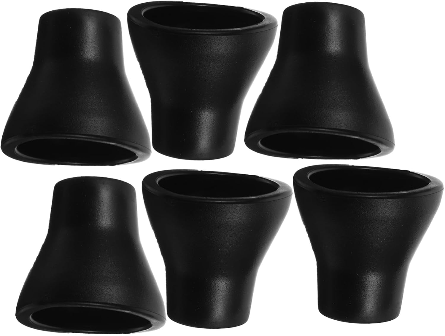 6pcs Rubber Golf Ball Picker Compact Sucker Black