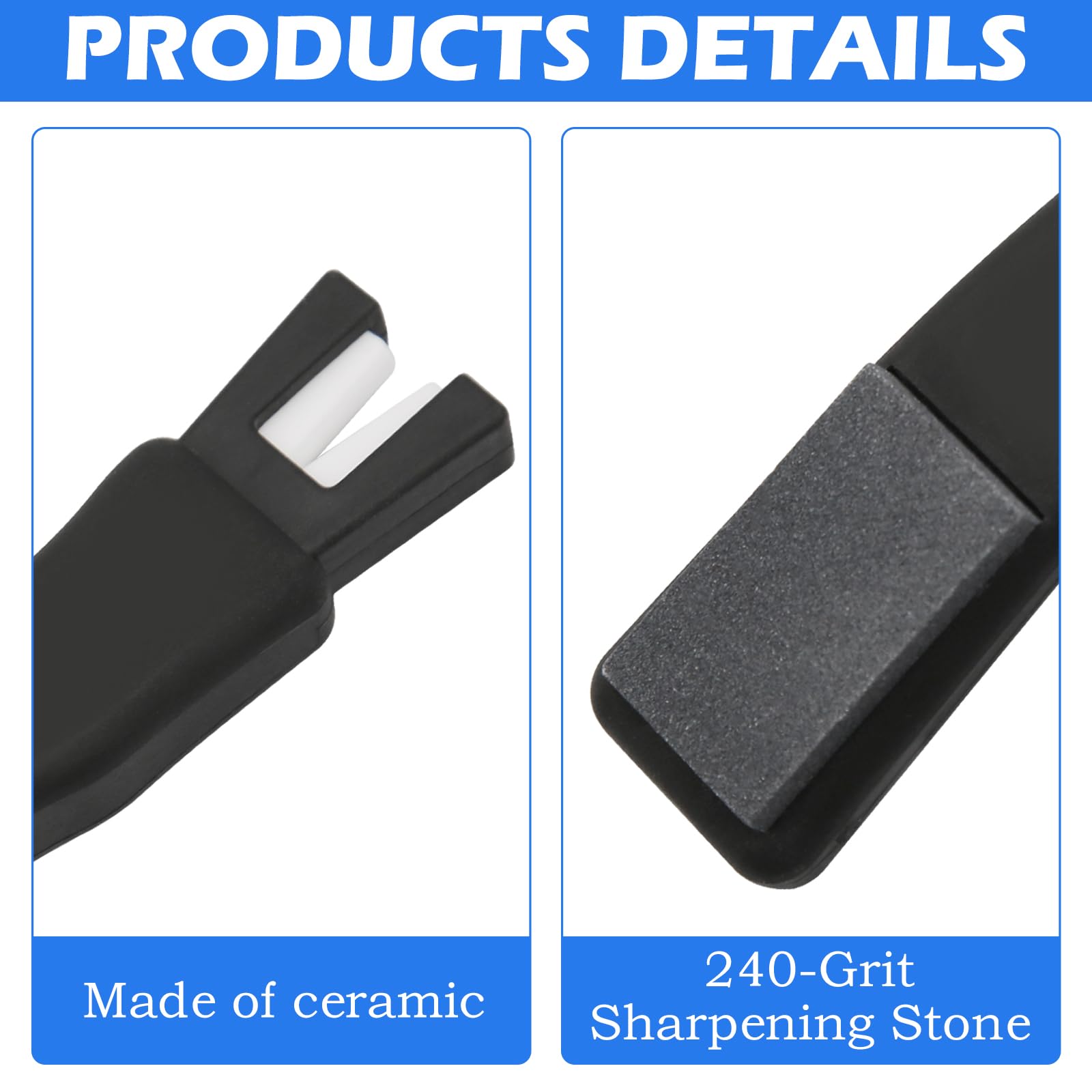 Affilatrici per pattini da ghiaccio in ceramica, utensile professionale per pattini da hockey, lama a V a doppia estremità e pietra per affilatura per la manutenzione in movimento, affilatrice univer