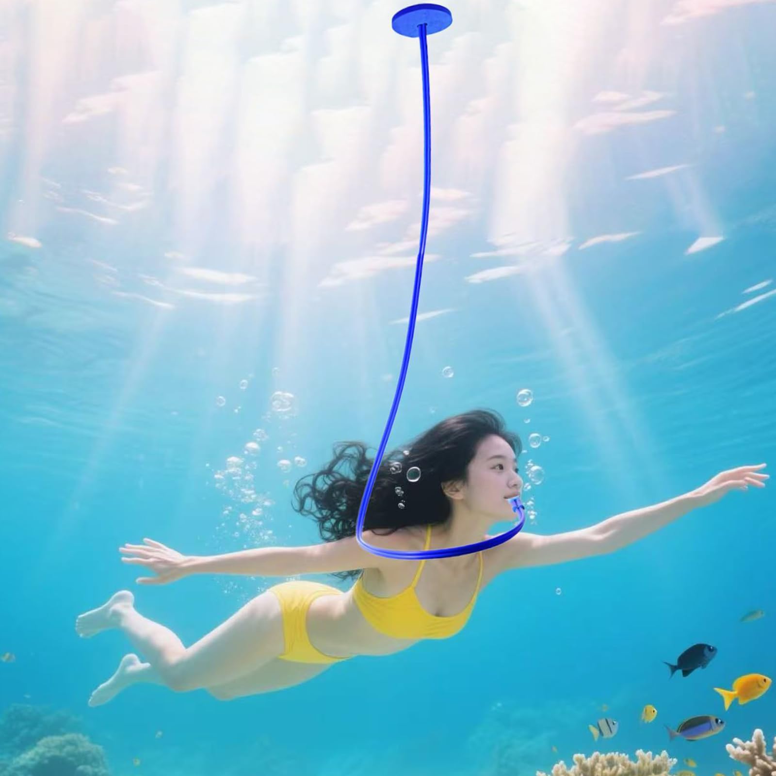 Tauch-Schnorchel-Atemschlauch, flexibel, faltbar, Unterwasser-Schnorchelausrüstung, tragbar, Schwimmen, Tauchen, Atemausrüstung für Freitauchen, Schwimmtraining