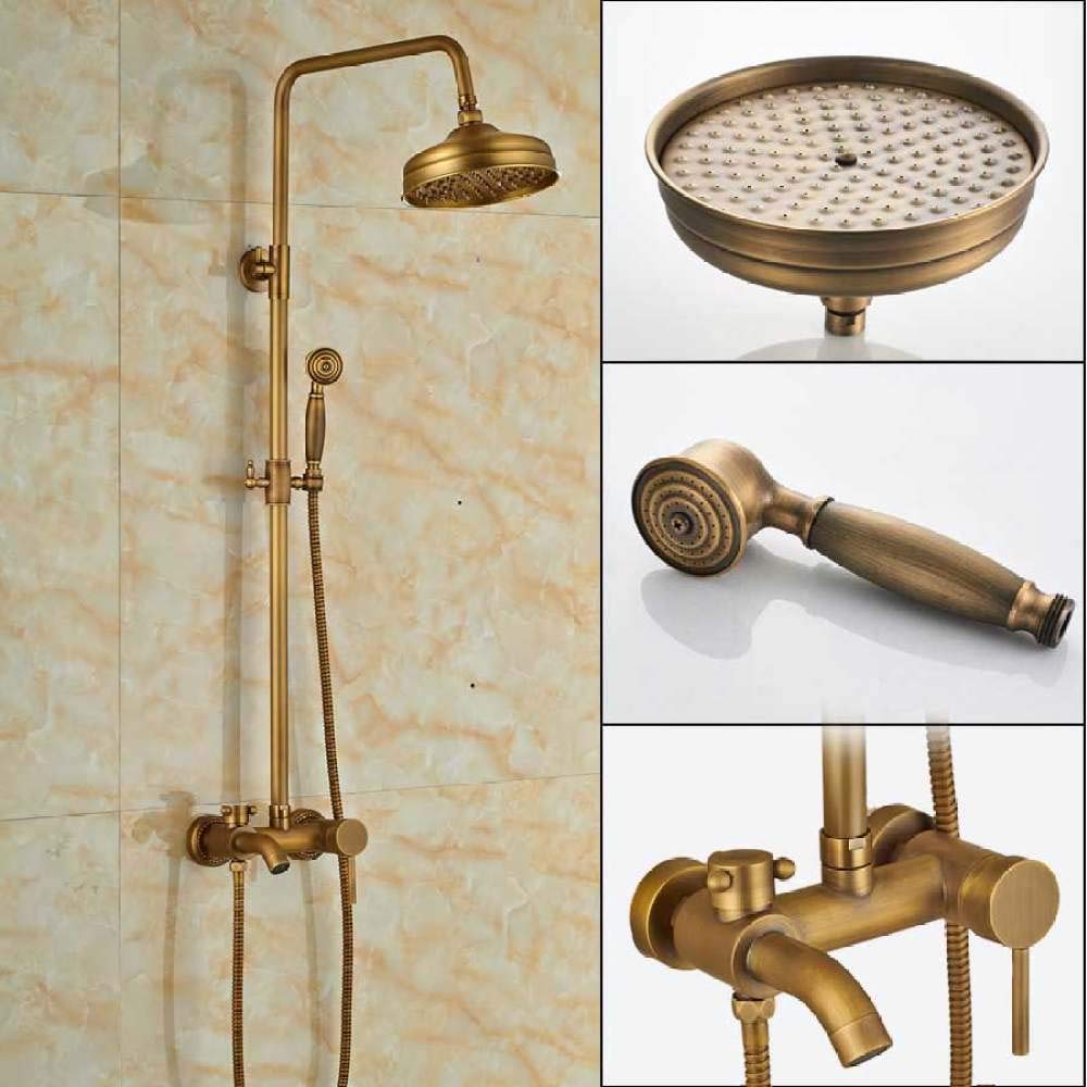 Colonne de douche chromée avec mitigeur de baignoire et douchette