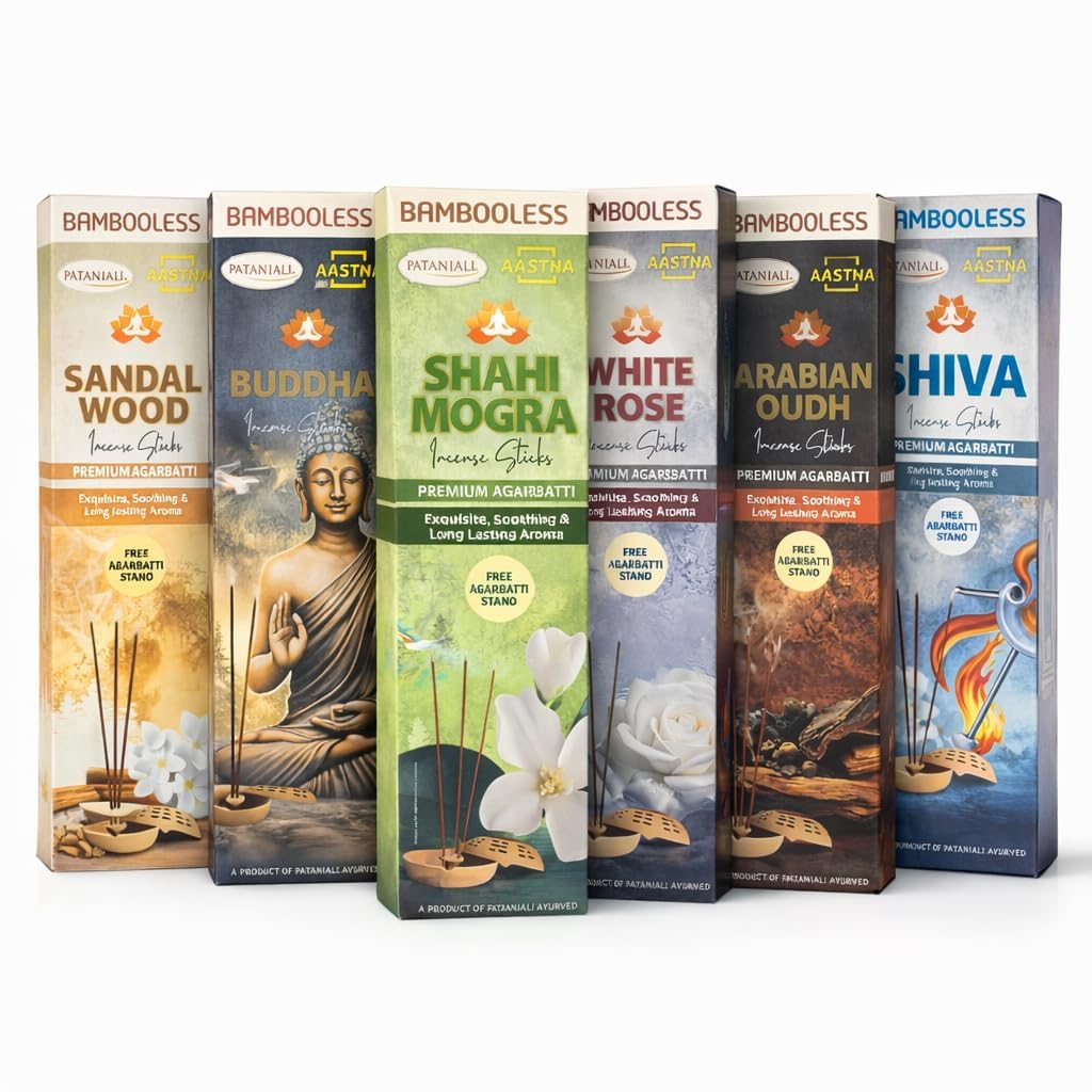 Patanjali Bambooless Agarbatti - Rama, Shiva & Buddha - Pack of 3-image-47