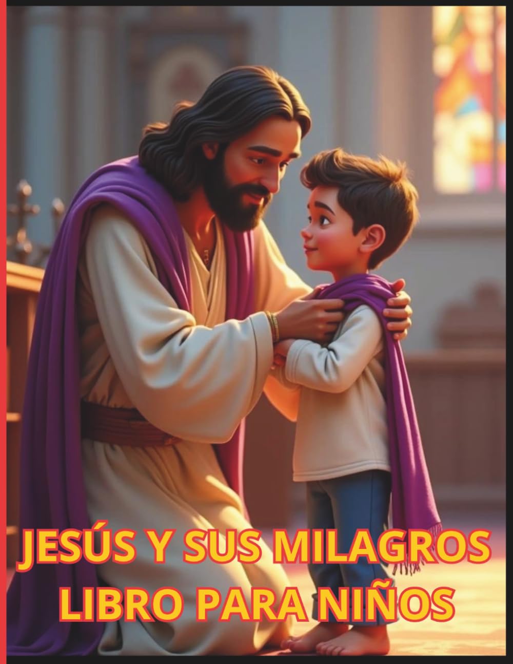Jesús y sus milagros Libro para niños: historias bíblicas, niños cristianos, aprender sobre Dios, dibujos fáciles, libro educativo infantil, valores cristianos, actividades para niños,