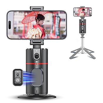 Amazon.co.jp: 【360°顔認識 自動追尾】スマホ ジンバル 自撮り