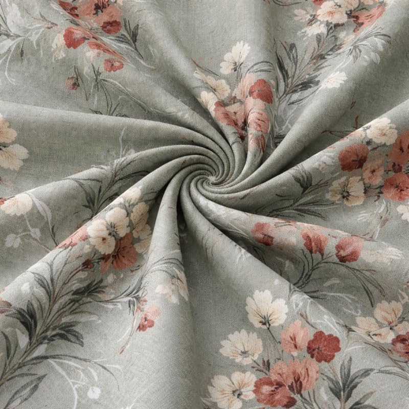 Image of THEA King Elastic Fitted Double Bedsheet Set| 180 TC Cloud Soft Cotton Touch| 1 King Elastic Double Bedsheet for King Size Bed (72 X 78 x 10 inches) with 2 Pillow Covers,Sage Whisper