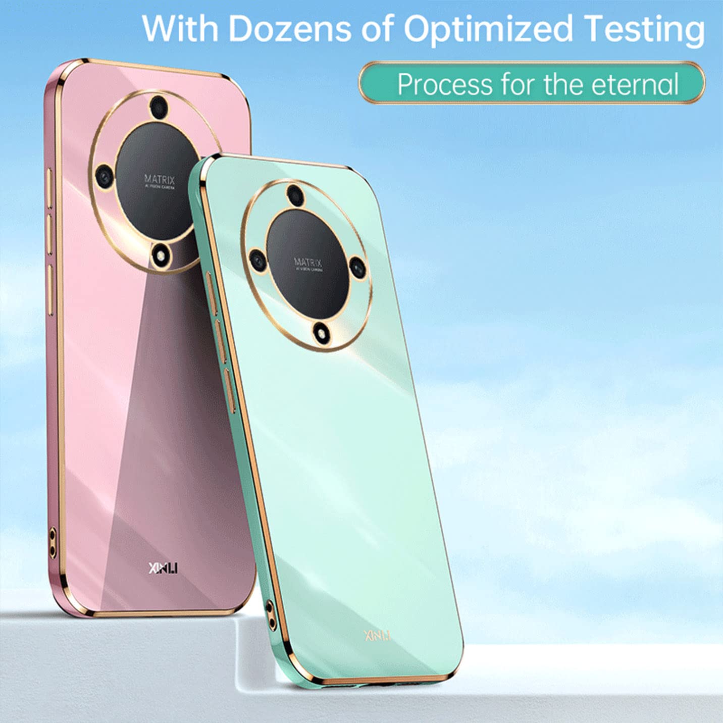 BORYA Case For Honor Magic6 Lite 5G (Magic 6 Lite), Shockproof Ultra Thin Premium Silicone Soft TPU Bumper Luxury Elegant Bling Electroplating Phnom - View #2