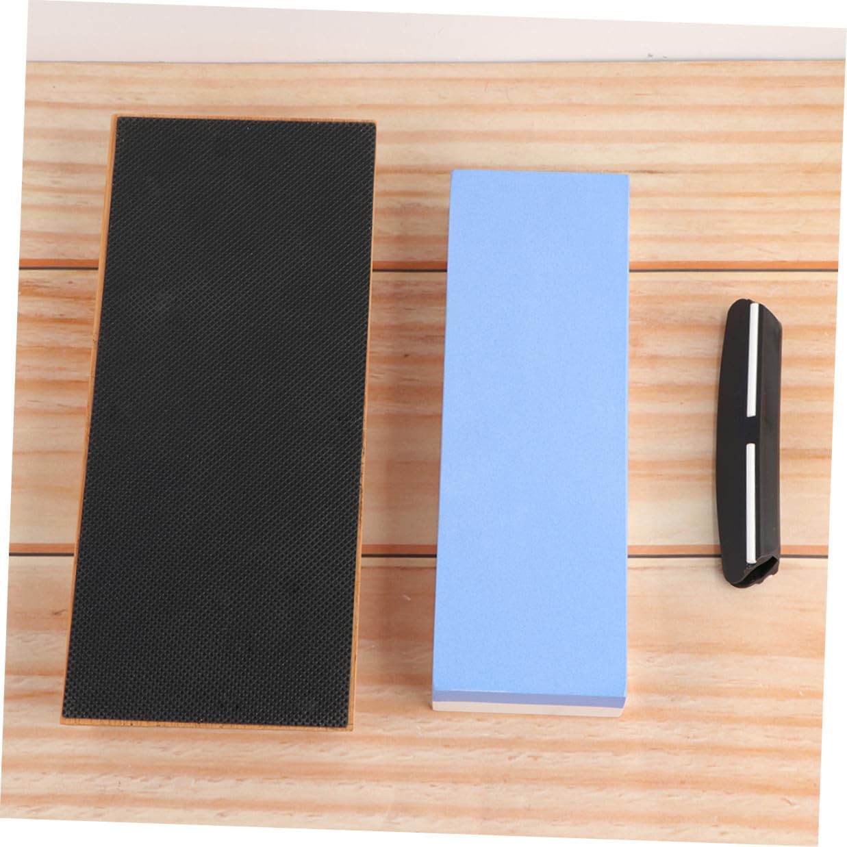 Veemoon Dual Grit 1000/6000# Whetstone Knife Sharpening Stone Set with Non-slip Silicone Pad, Base, Angle Guide, and Correction Stone for Home Kitchen Use, 5pcs Sharpening Tool Kit