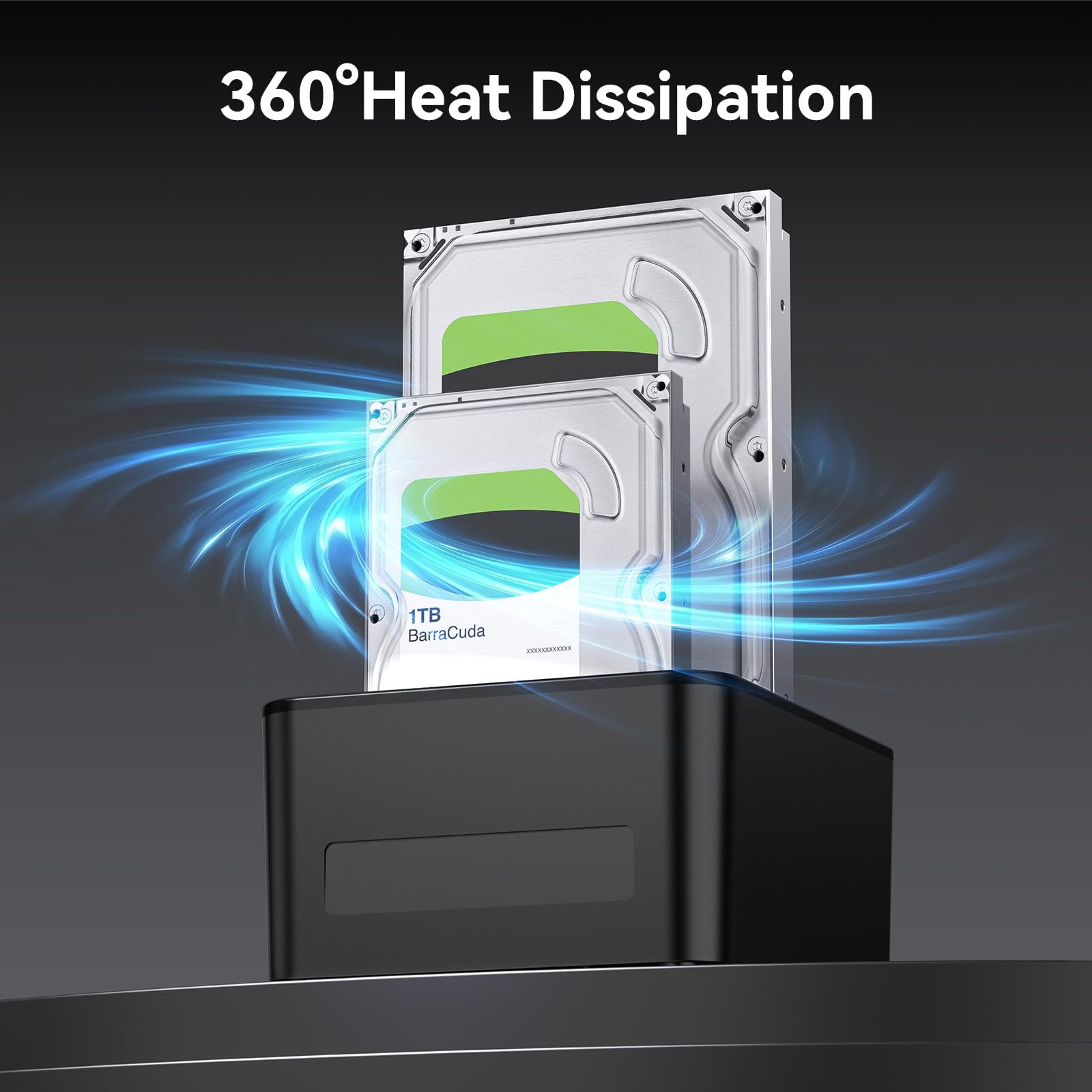 CENMATE Docking Station Hard Disk, 3 Bay Docking Station HDD per SATA SSD/HDD 2,5/3,5, Cavo USB 3.0 A/C, Supporto Hot Swap
