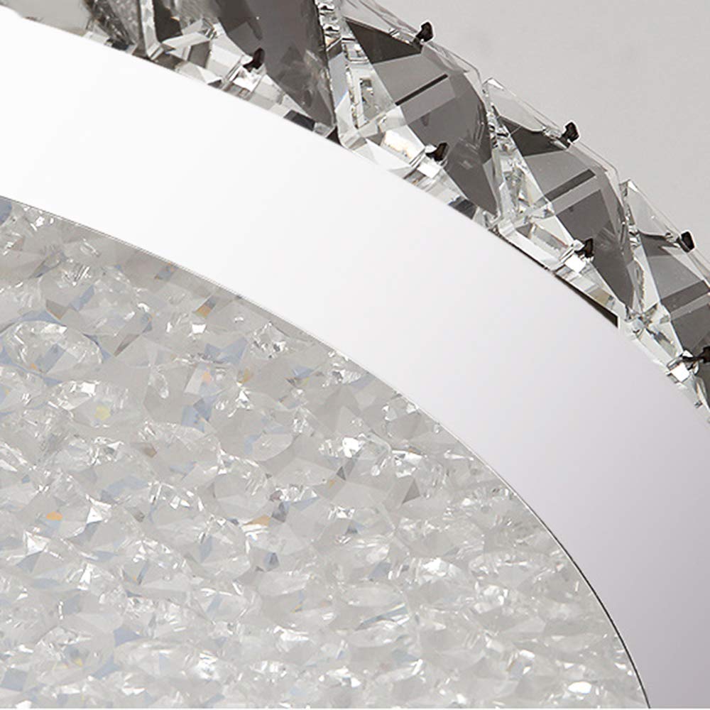Lámpara de techo empotrada Moderna de lujo, accesorio de iluminación de Metal para comedor, Sala de estar, dormitorio, pasillo, Luz LED Redonda de Cristal Blanco A, diámetro de 42