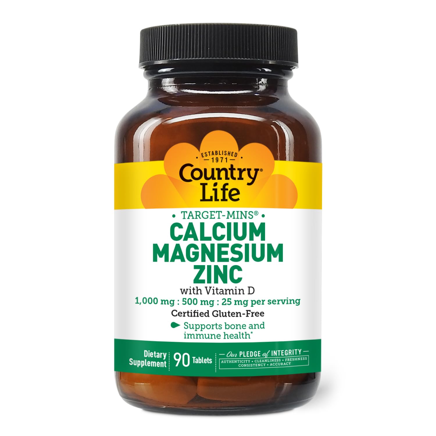 Country Life Calcium Magnesium Zinc Tablets 90's