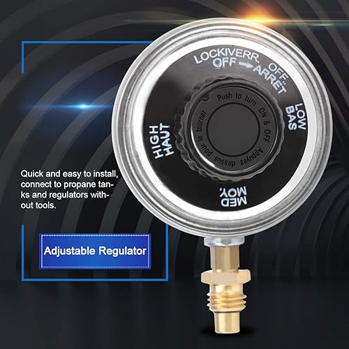 Miniatura 2 de Válvulas de parrilla Aleación de zinc 1 "20UNF Gas propano de baja presión ajustable regulador válvula de control barbacoa parrilla