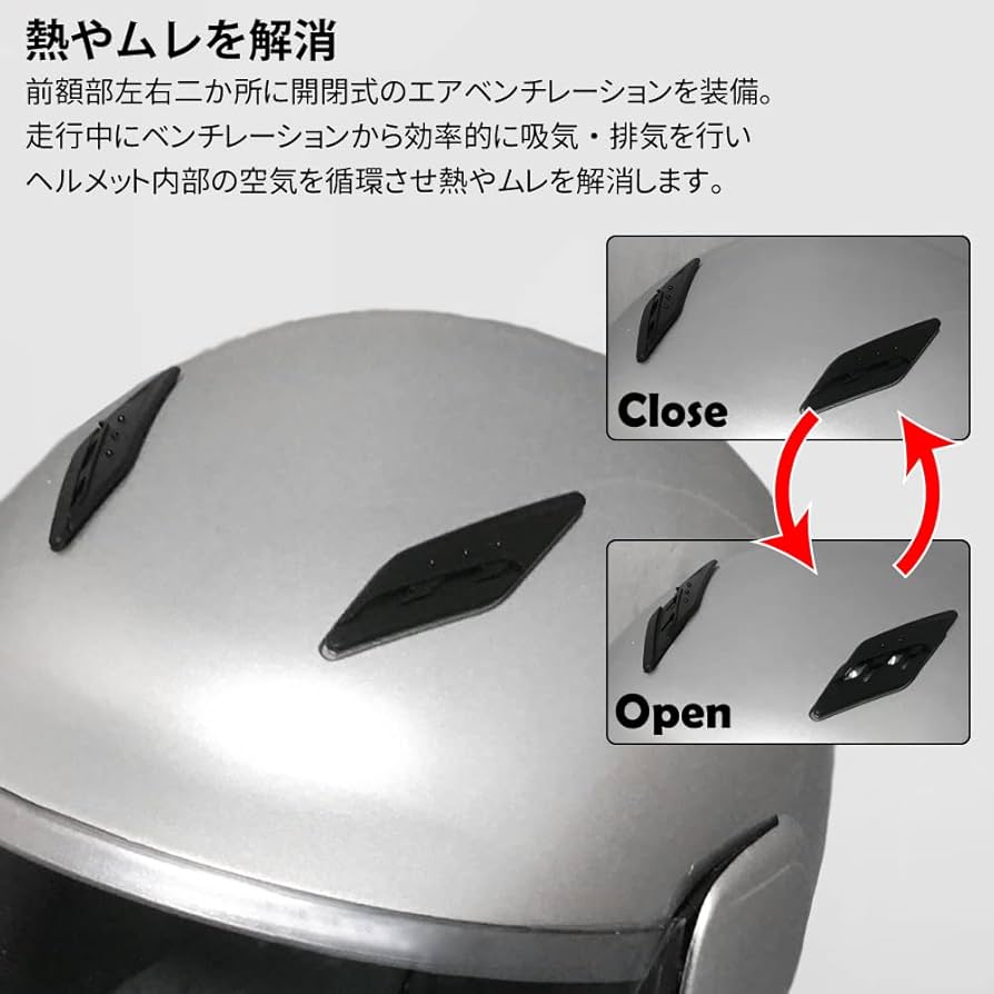 Amazon.co.jp: POWER7 セミジェット ヘルメット フリーサイズ