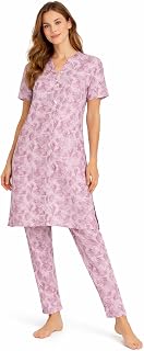 KIAWAH Women's Cotton Blend Night Suit, Long Top and Pajama Set, Lounge Wear Coord Set Price In India