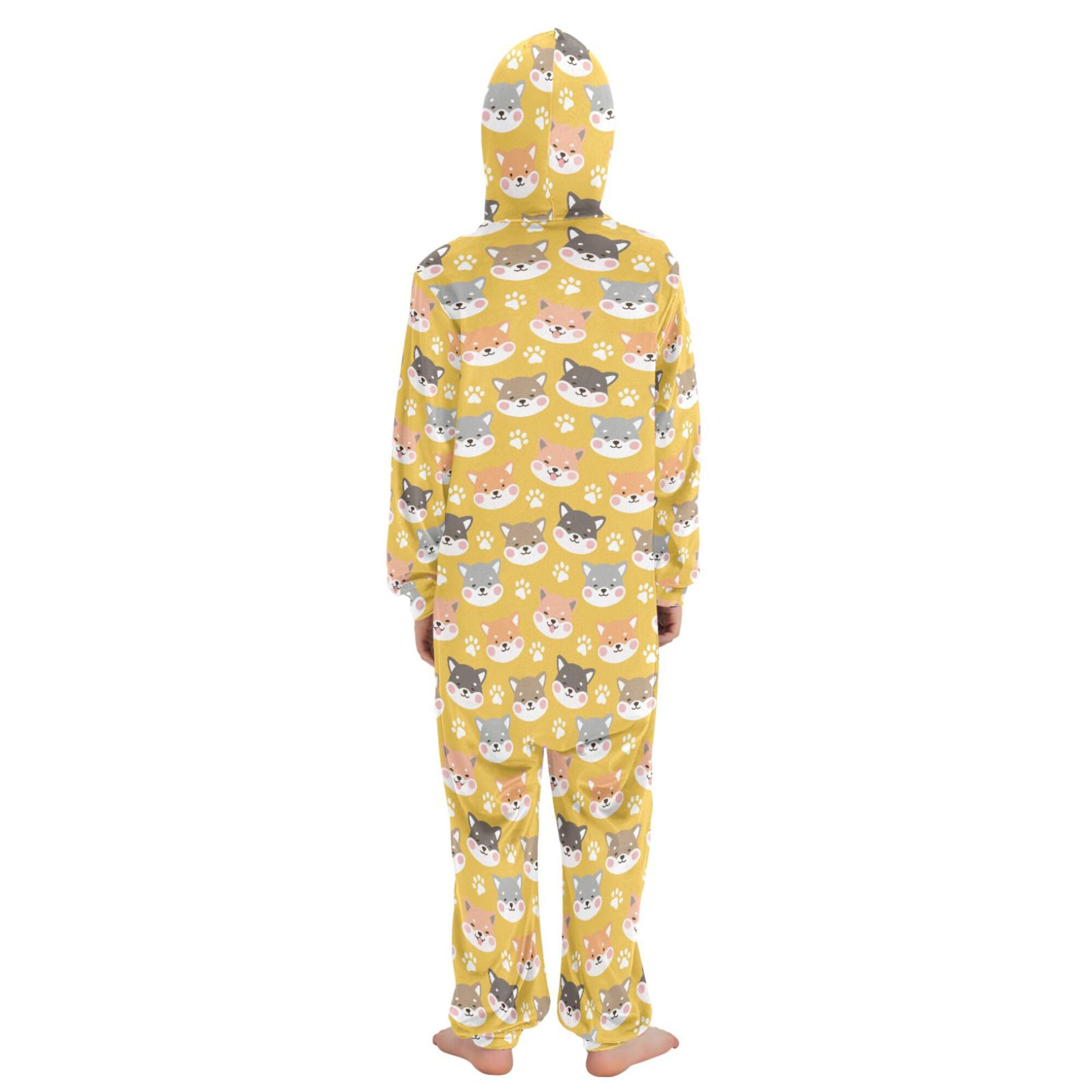 Pigiama intero in flanella con cappuccio e cerniera, tuta coordinata per bambini con api e fiori, morbida e calda, abbigliamento sportivo per la casa, 5-6T