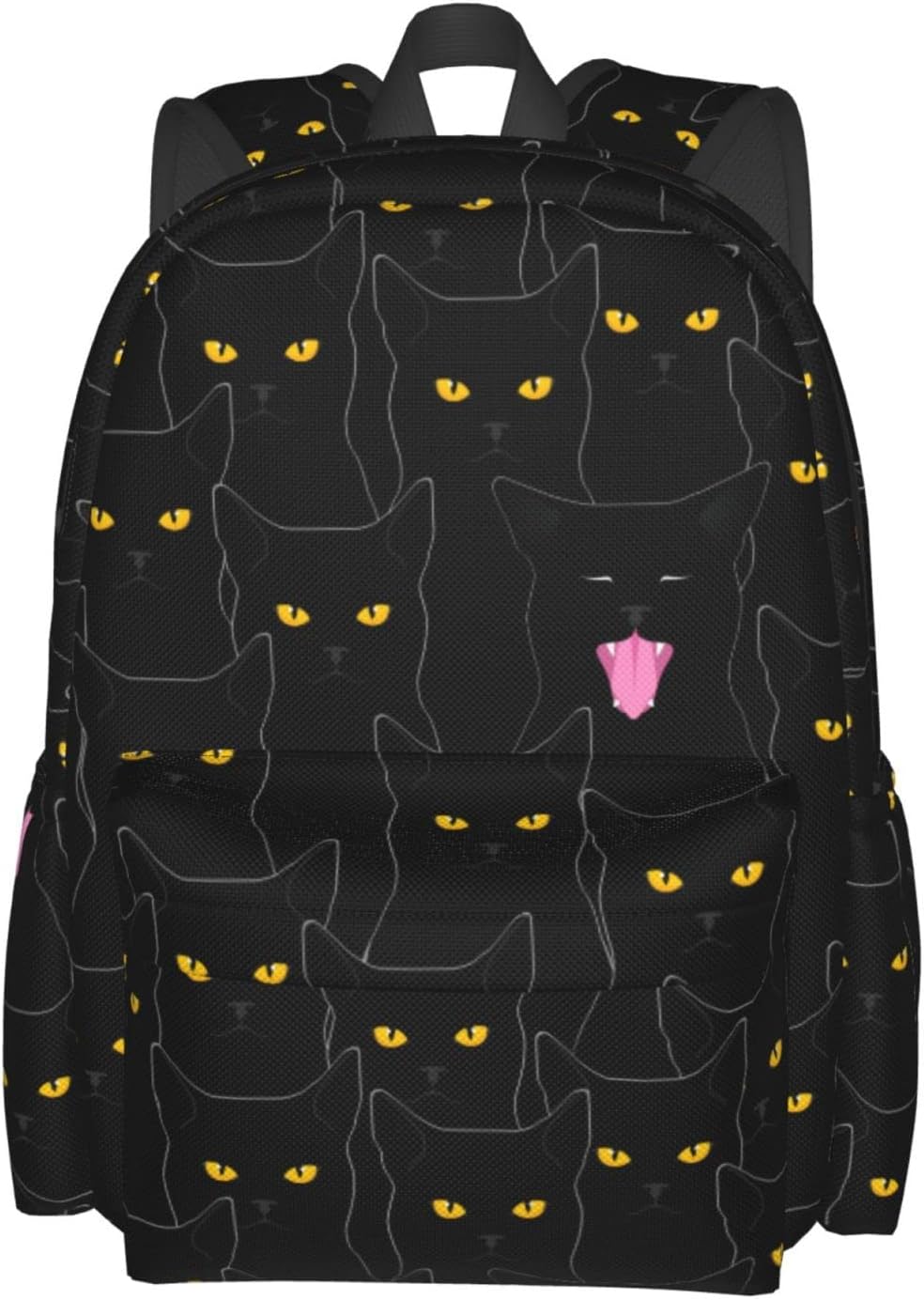 Black Cat Backpack Bookbag Laptop Backpacks Multipurpose Daypack for Boys Girls School Men Women Travel Hiking