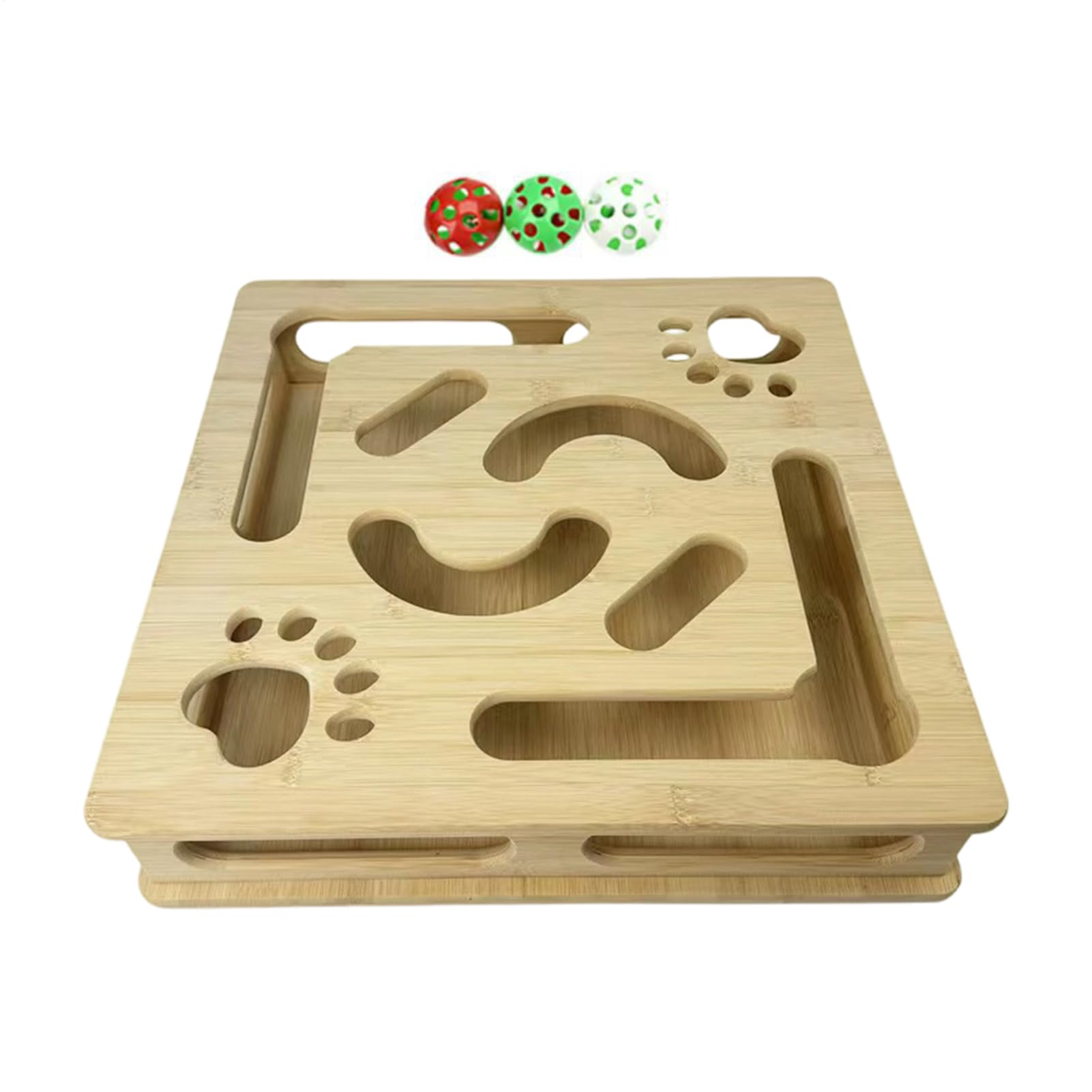 Generico Juegos interactivos para Gatos – con 3 Bolas para Ejercicio – de Laberinto para Gatos, para Gatos pequeños, de Interior Exterior y jardín