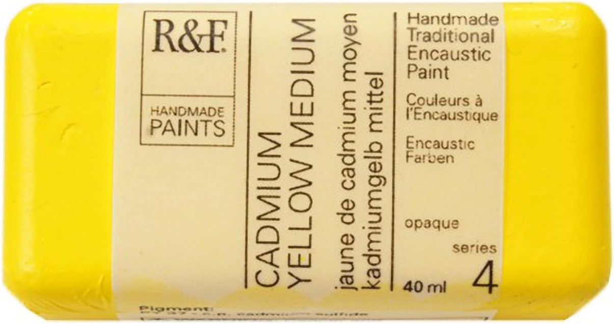 R&F Artist Encaustic Paint, Cadmium Yellow Medium, 40 ml