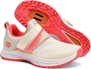 Pairobin Women's Indoor and Outdoor Cycling Shoes - Comfortable and Breathable - Compatible With SPD Cleats