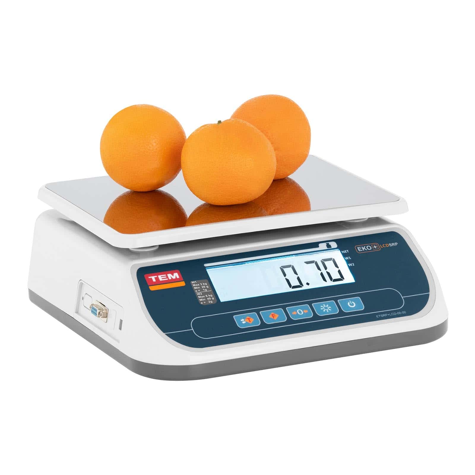 TEM Plattformwaage 150kg Geeicht - 40x50cm Wiegefläche Mit LCD Display