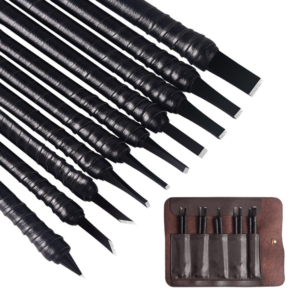 Herramientas de tallado de madera Hrippy juego de 10 piezas de acero de tungsteno