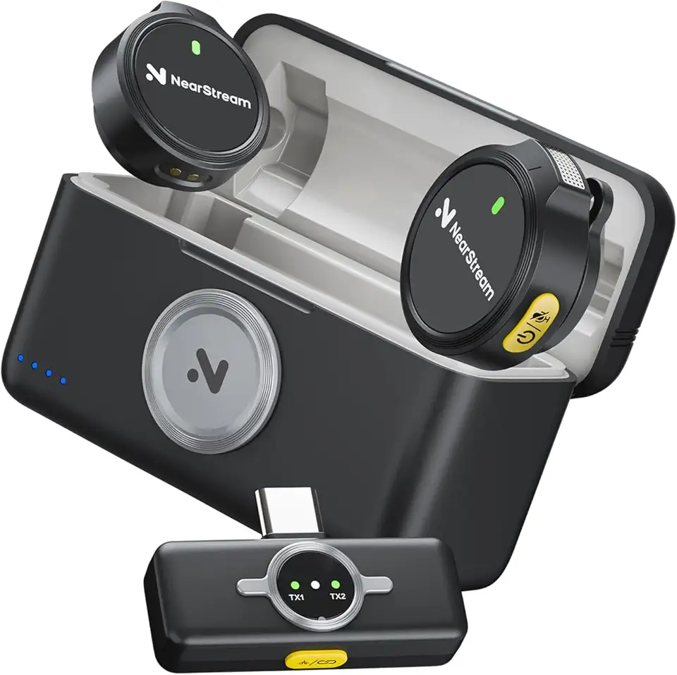 NearStream AWM25T Wireless Lavalier Microphone Lightning USB-C