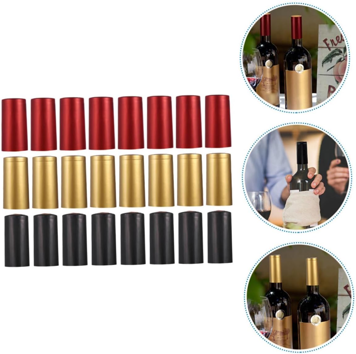 60pcs PVC Wine Bottle Heat Shrink Sealing Caps for DIY