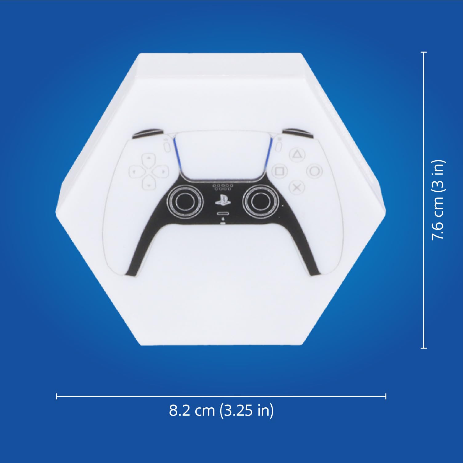 Luces LED hexagonales PlayStation - Producto oficial, decoración de sala de juegos personalizable, iluminación controlada por remoto y modos reactivos a la música