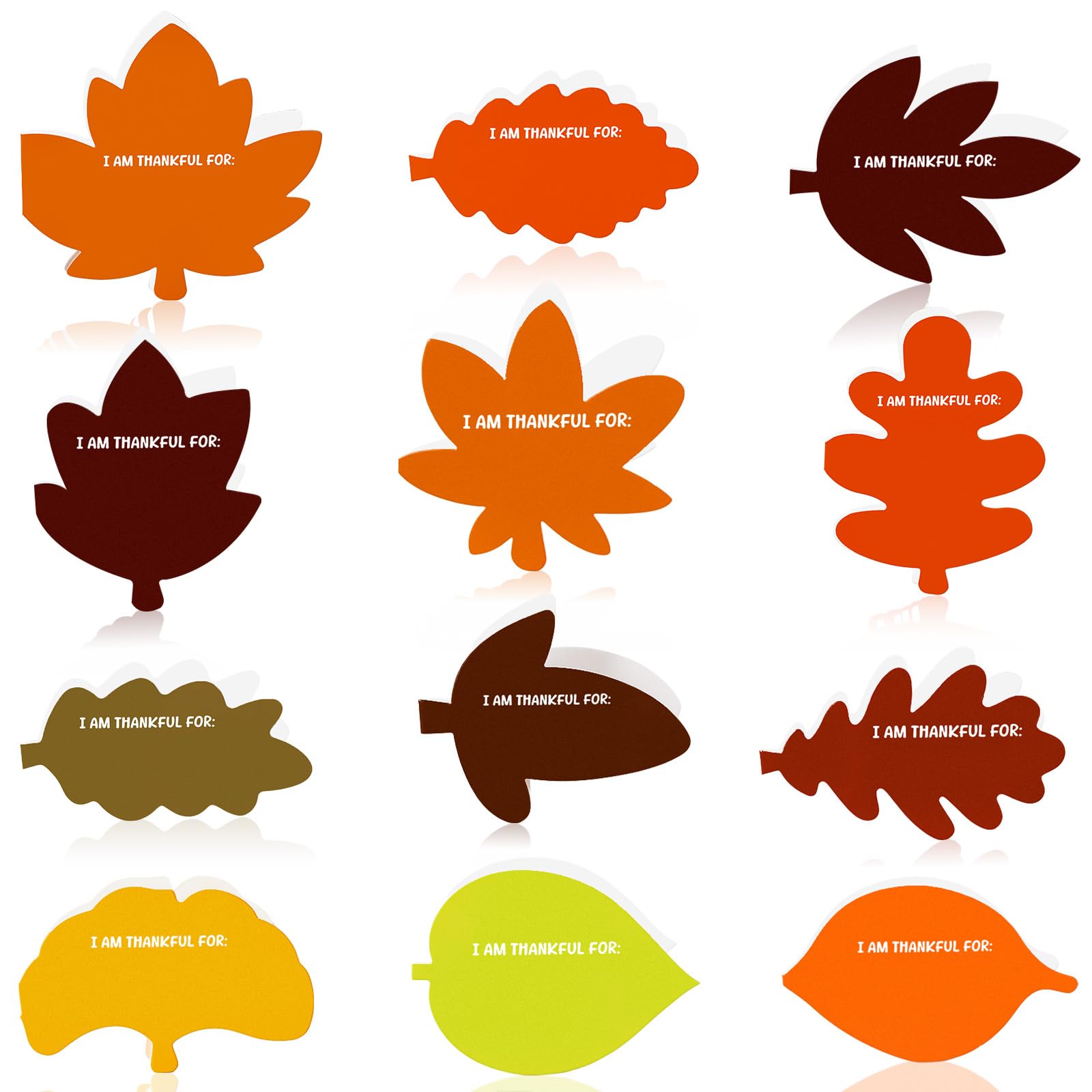 JULBEAR 60 Pcs Thanksgiving Leaf Place Cards Fall Table Decor Thankful Card