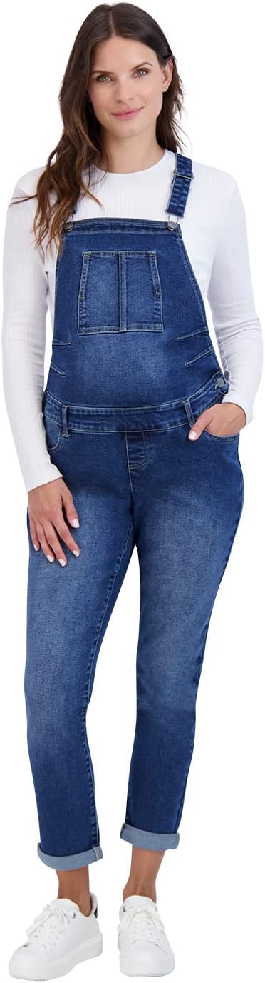 Savi Parker Maternity Denim Overalls – Soft Bib Jumpsuit with Straight Legs for Spring and Summer - Image 2