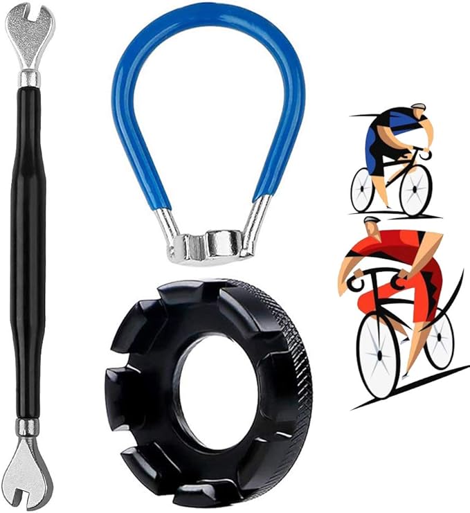 XCOZU 3 Pack of Bike Spoke Tool Set, Bike Spanner/Bike Wheel Spoke Key