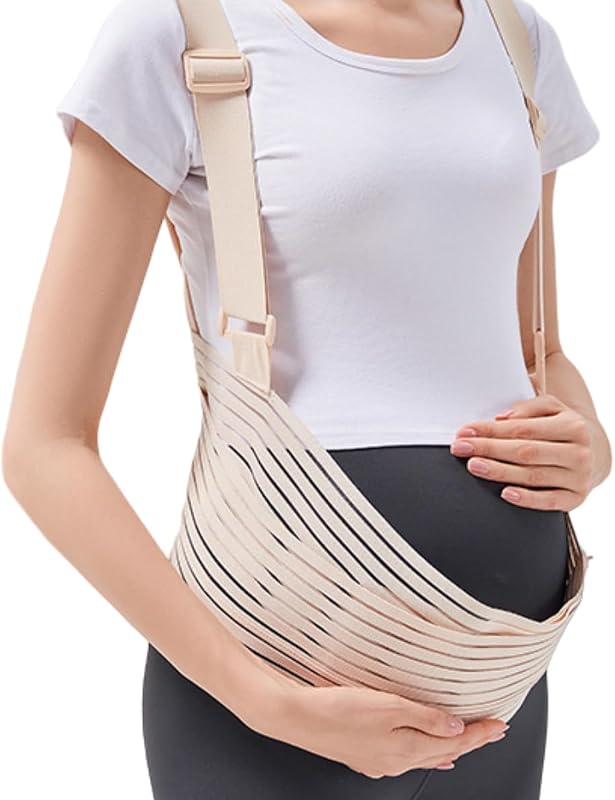Pregnancy Support Abdominal Band Maternity Belly Belt Brace Adjustable Pregnant Women Pelvic Back Waist Shoulder Support Strap Breathable Elastic Pregnancy Support Care Belly Band