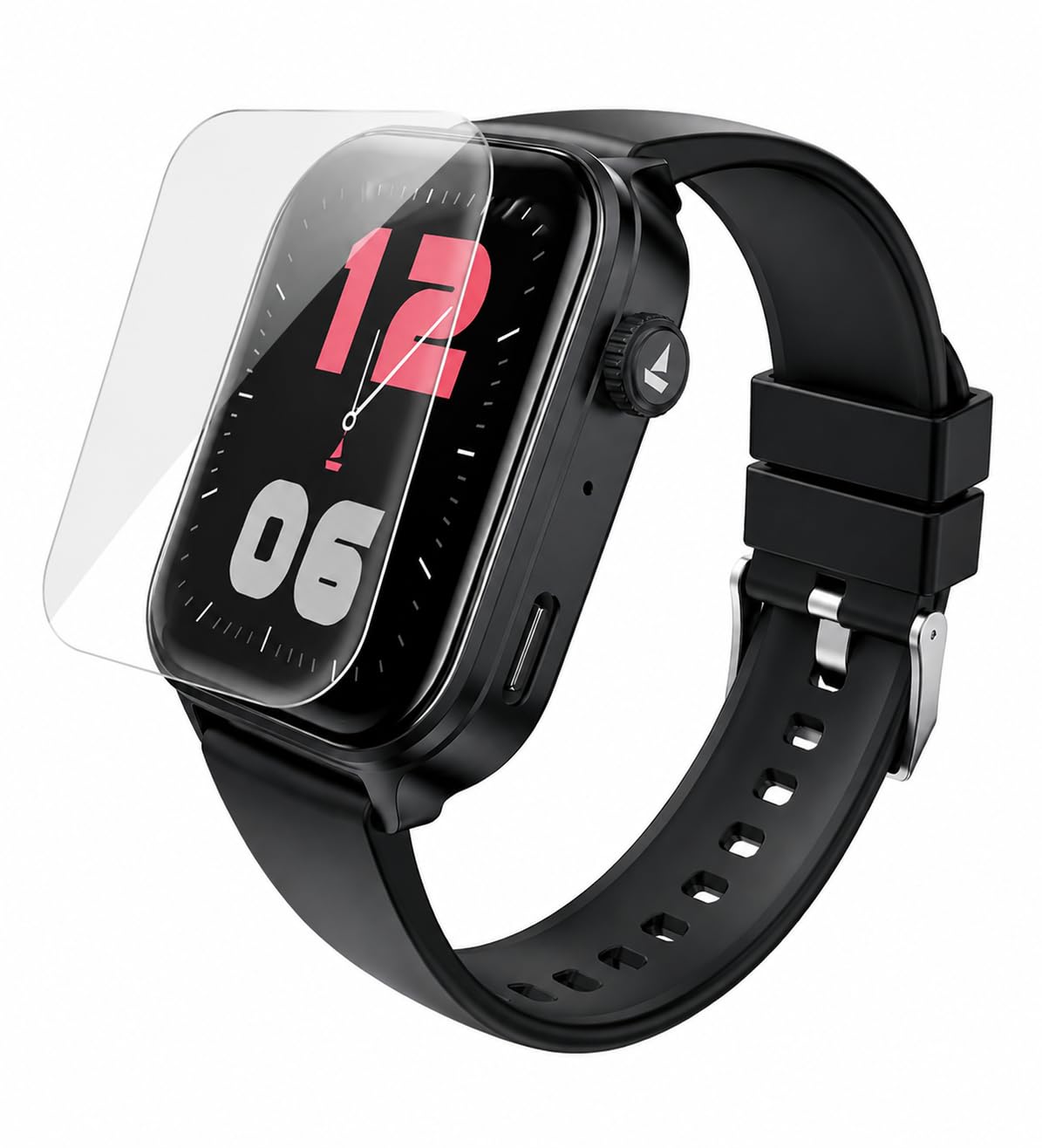 (pack of 3) Edge to Edge Tempered Glass compatible with boAt Storm Call 4 Smart Watch (Air Bubble Proof, Anti Finger Print) 24 hrs automatic scratch remove-picture-27