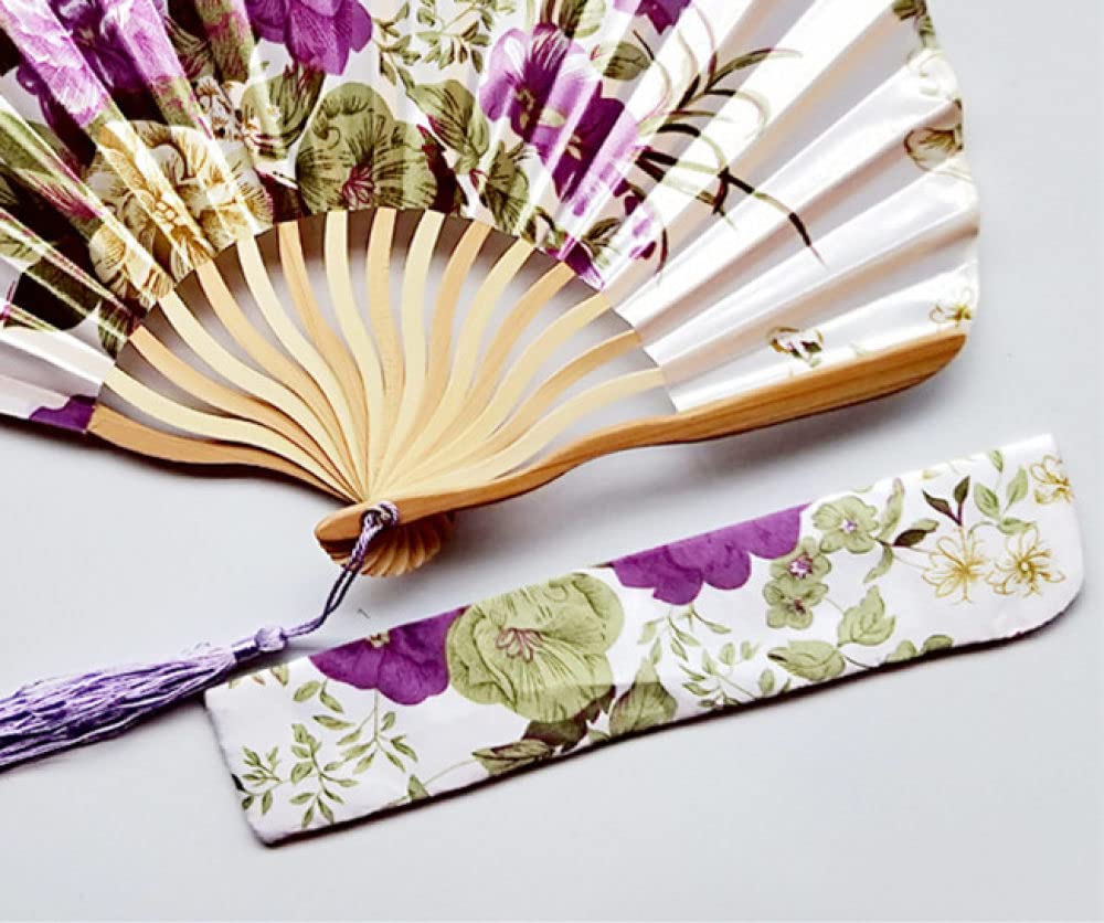 Ventagli Pieghevoli Cinesi In Legno E Tessuto – 2 Pezzi, Con Nappe – Per Matrimoni, Cosplay, Decorazione