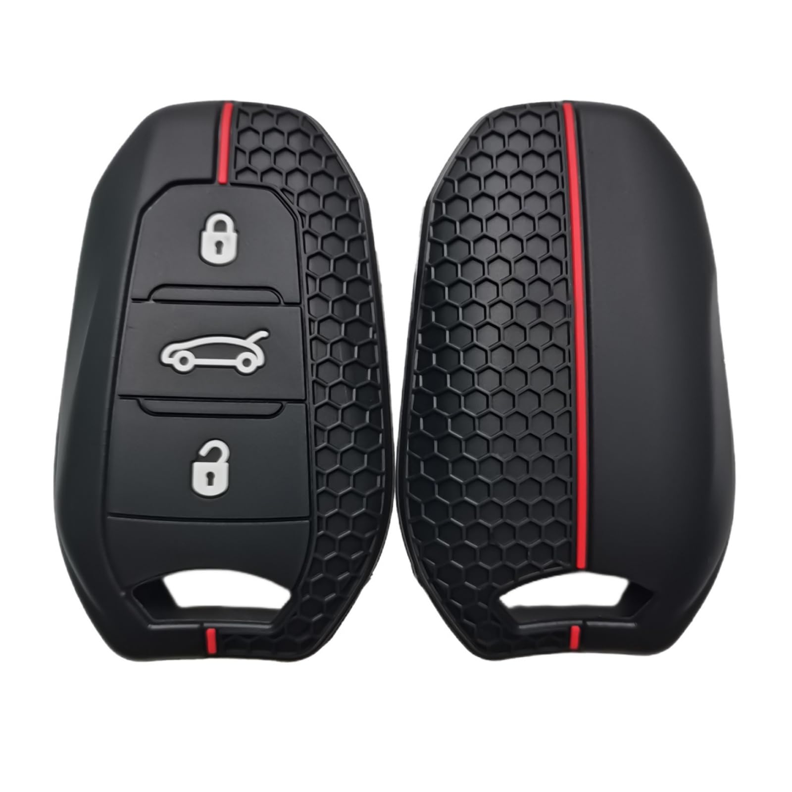 OTMIK Funda De Silicona Para Llaves De Coche Apto Para Peugeot 207 Rifter 308 407 508 Rxh 5008 2008 4008 408 Para Citroen C3 C4 Picasso Accesorios Para Llaves (Línea Azul