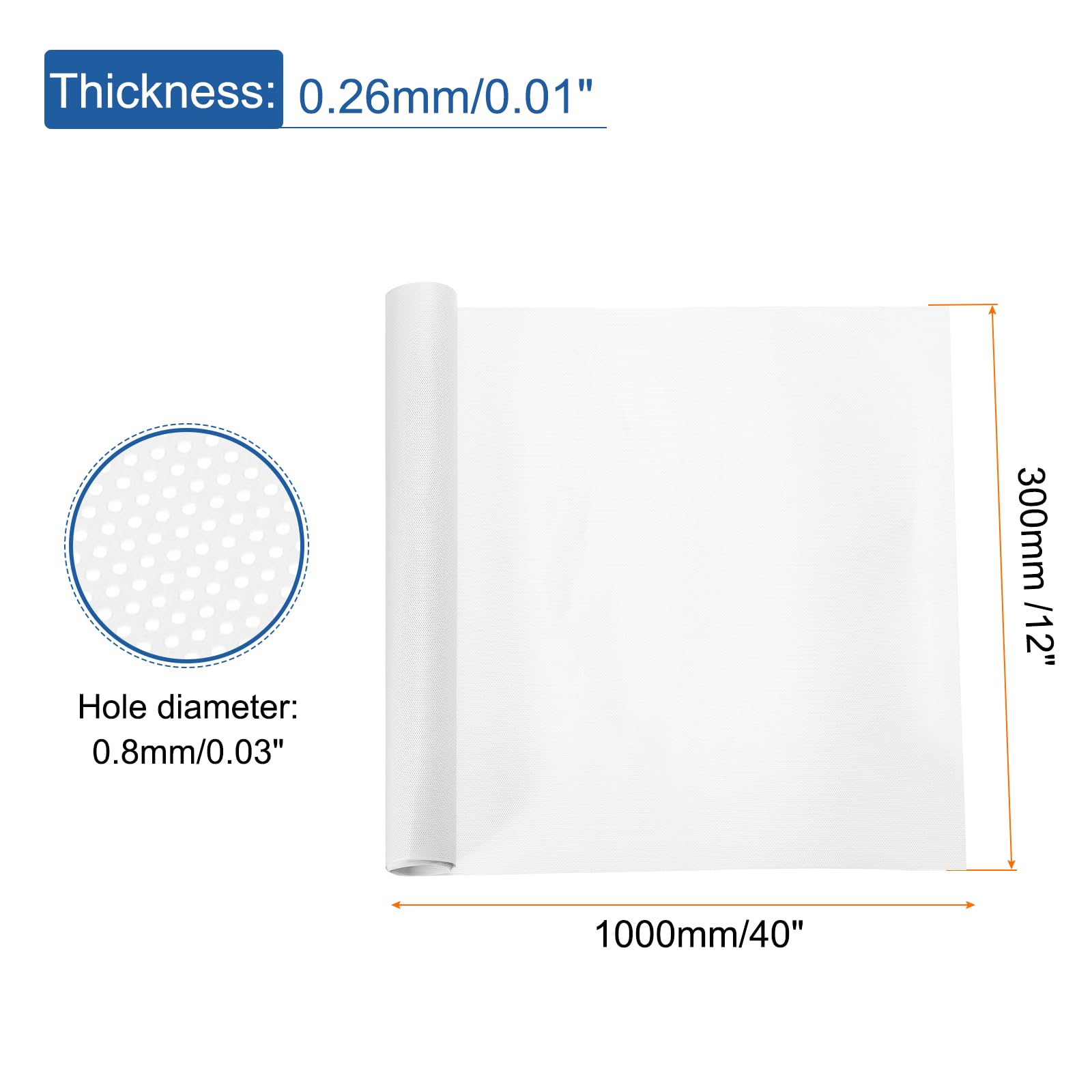 MECCANIXITY PC Dust Filter Roll, 300x1000x0.8mm PVC Computer Case Cooler Dustproof Mesh Cover Fan Grills for Computer Chassis Speakers, White