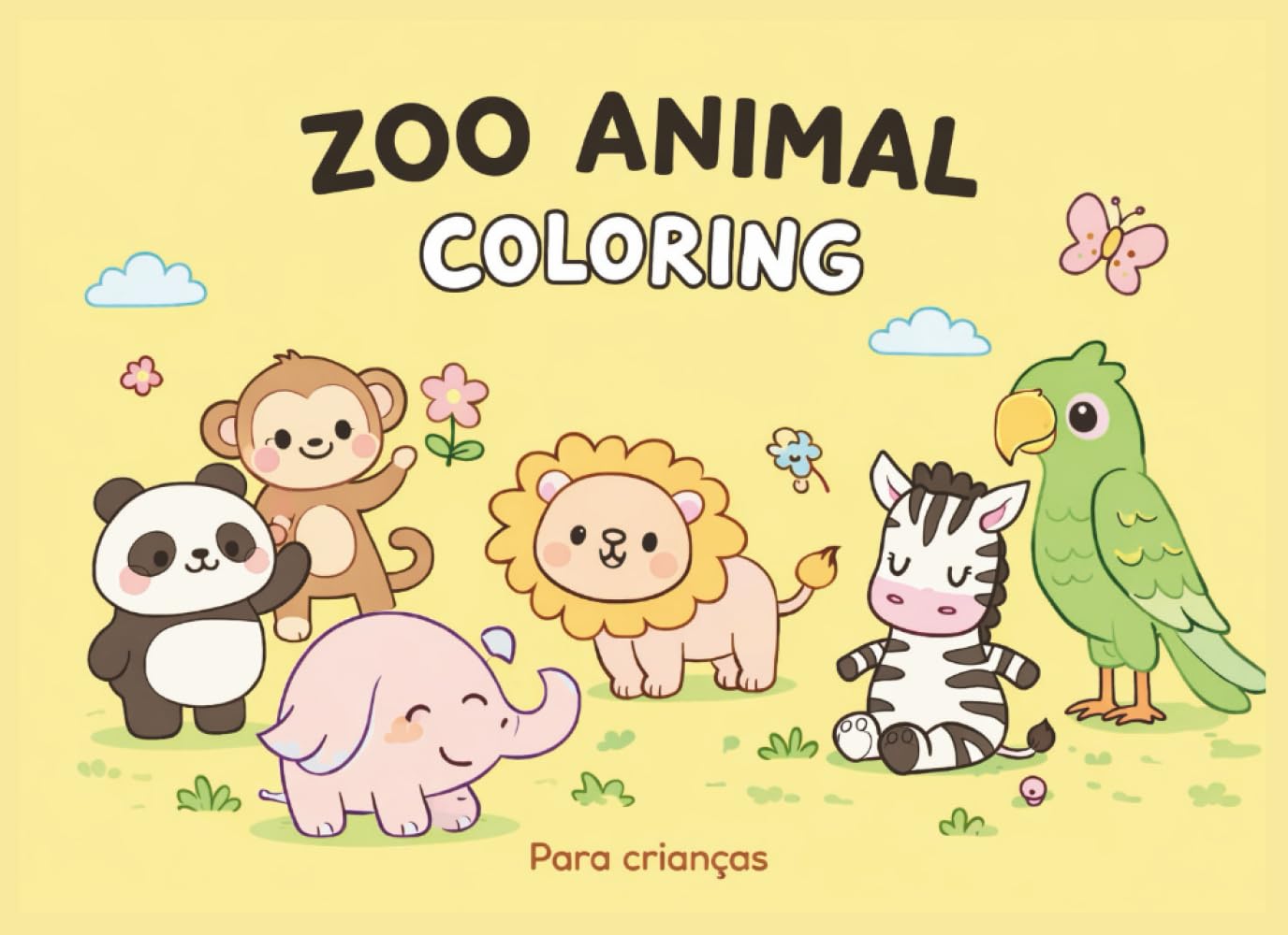 Zoo Animal Coloring: Livro de Pintar para Crianças